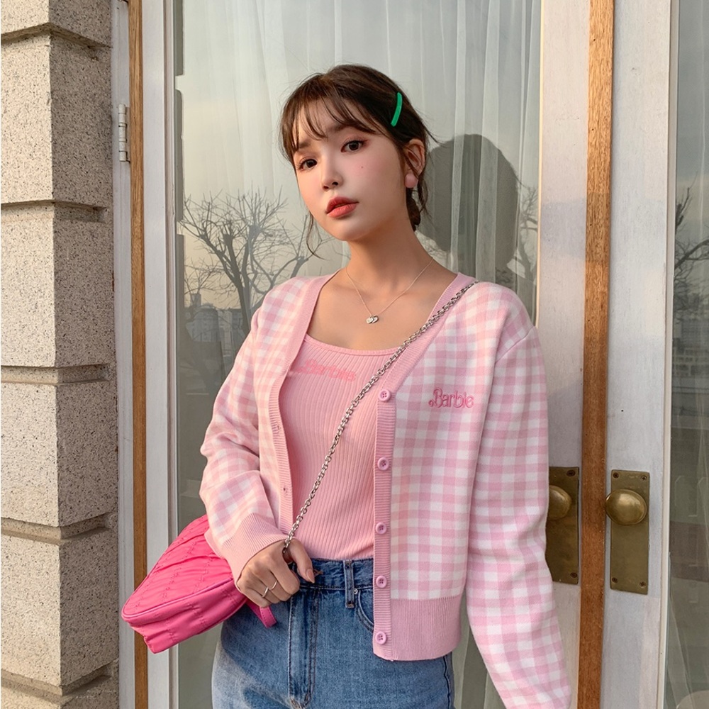 Barbie & Chuu Pink Knit Sweater